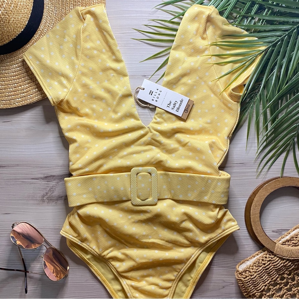 Billabong x Salty Blonde Sundipped One Piece Belted Swimsuit - Picture 2 of 15